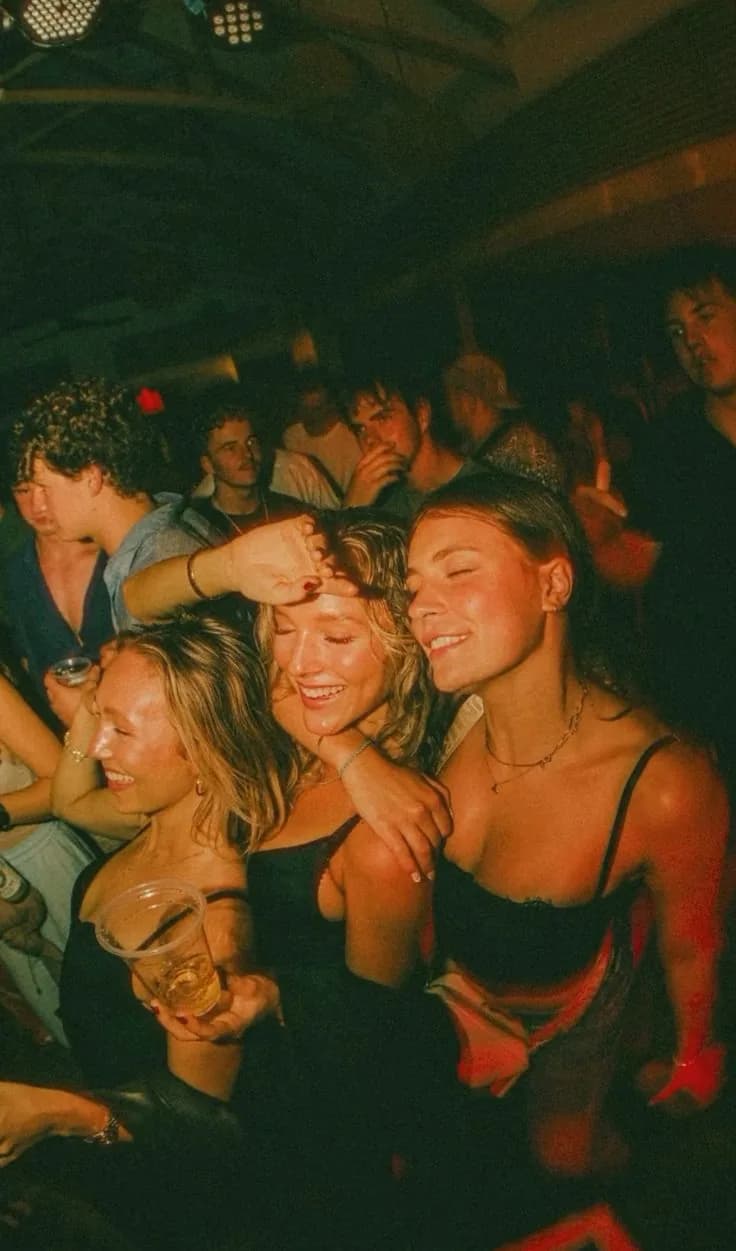 Friends together on a night out